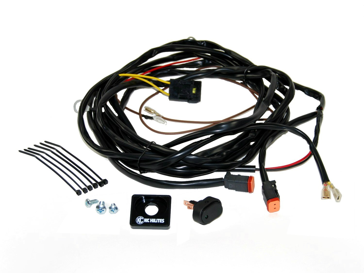 Amazon.com: KC HiLiTES (6308) 110W Wiring Harness with 2-Pin Deutsch  Connector for Two Lights : Automotive