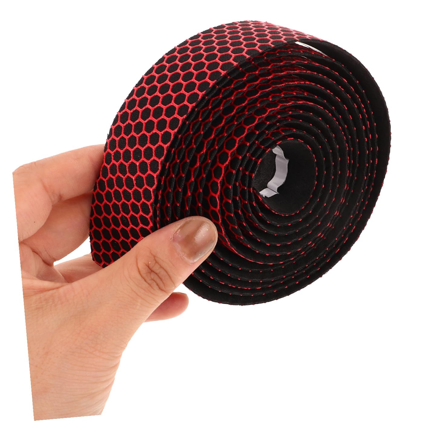 Alipis Breathable Honeycomb Silicone Road Bike Handlebar Tape Non-Slip Elastic Bicycle Handlebar Wraps for Cycling with Red Grip Tape