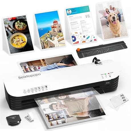 Minc Foiling Machine, Beixtopopo 6 in 1 Silent Home School Laminator Machine