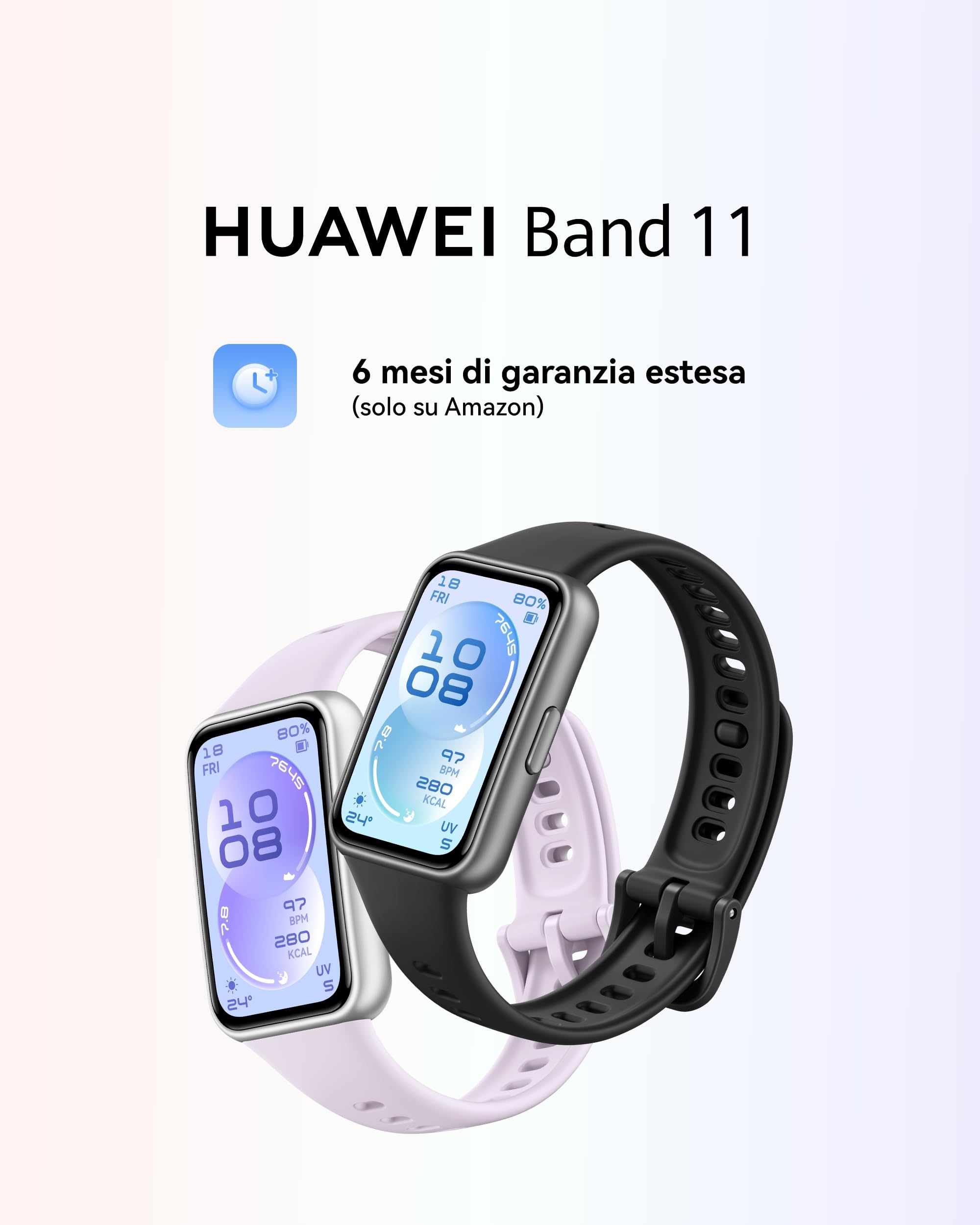 HUAWEI Band 11 Smartwatch, Display da 1.62" Super Luminoso, Fitness Tracker HRV del Sonno Medio, Fino a 14 Giorni, 5ATM Livello di Impermeabilità, Activity Tracker per il Benessere Emotivo, Nero