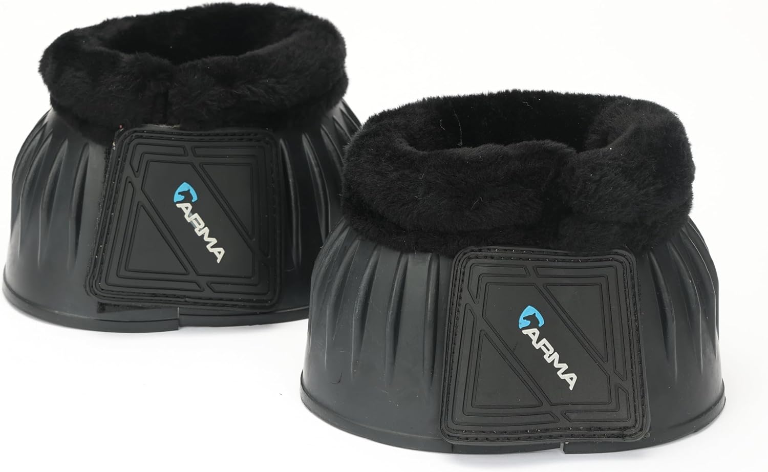 Shires ARMA Fleece Trim Bell Boot (Black, Pony)