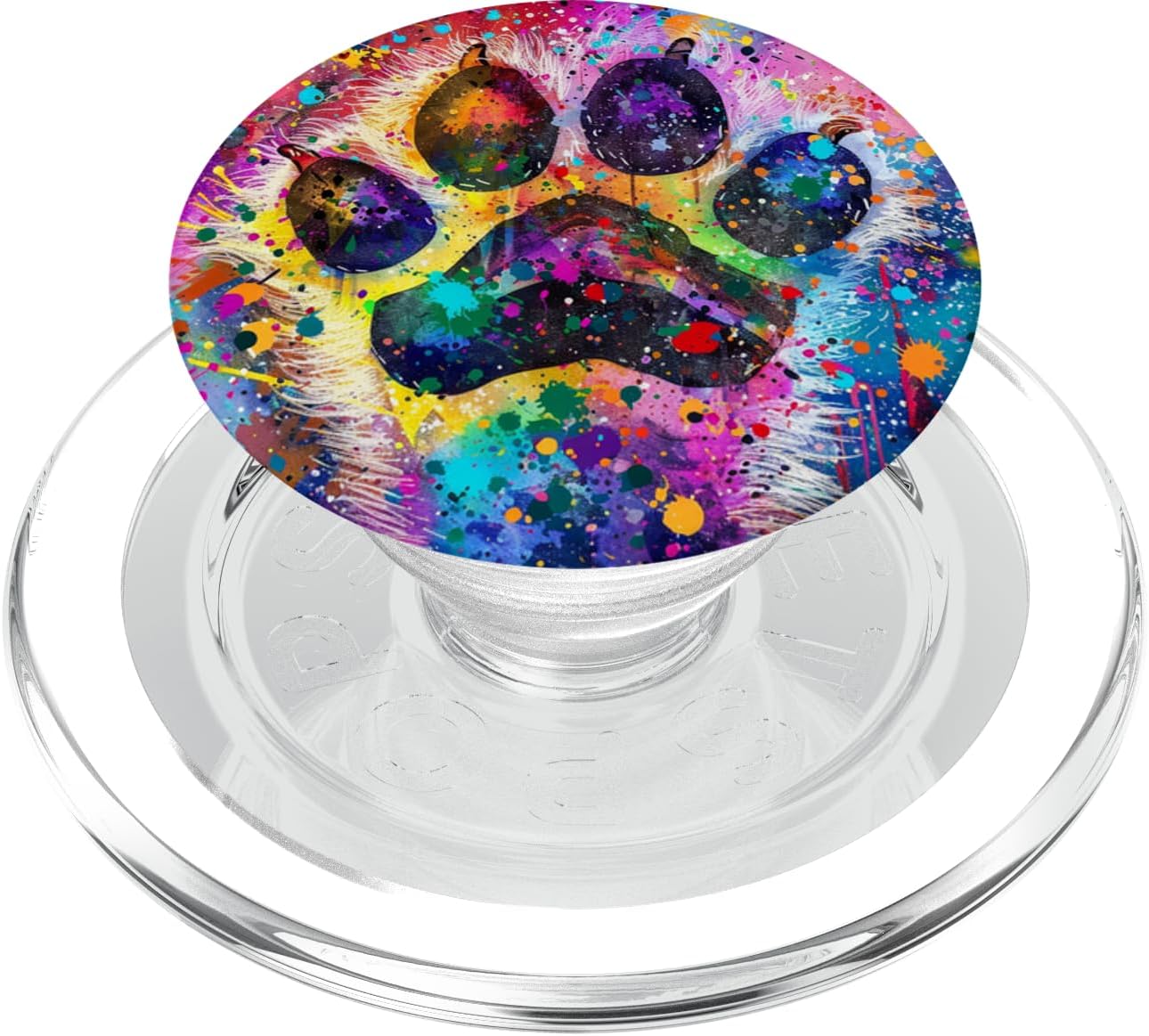 Colorful Dog Paw Print PopSockets PopWallet for MagSafe