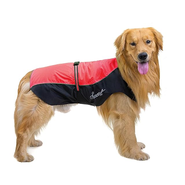 Ranphy Impermeable para Perros Tiras Reflectivas Chubasquero Transpirable Ropa Seguras Jacket Abrigo Chaqueta…