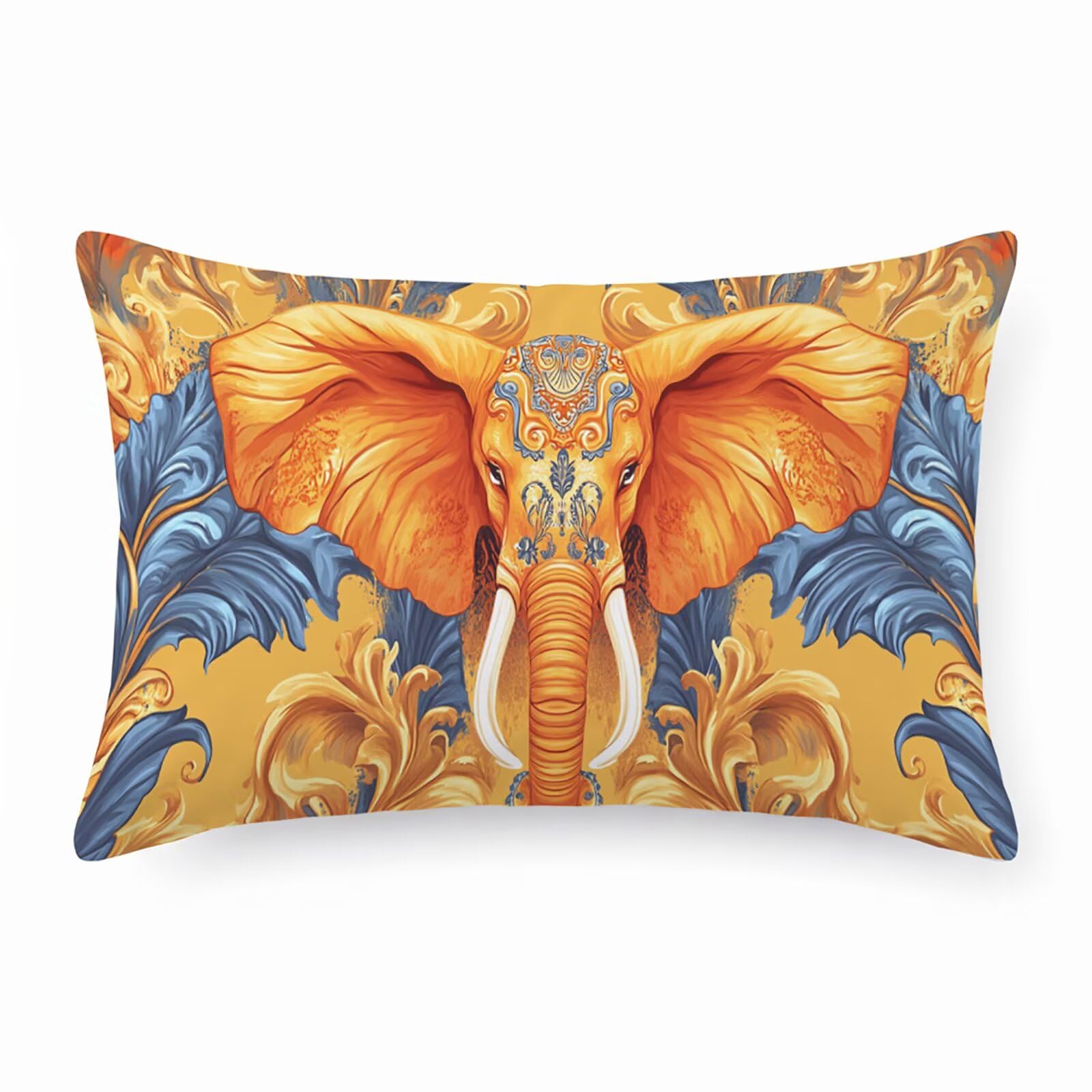Housse coussin 50x100 velours zip invisible pour canapé usé