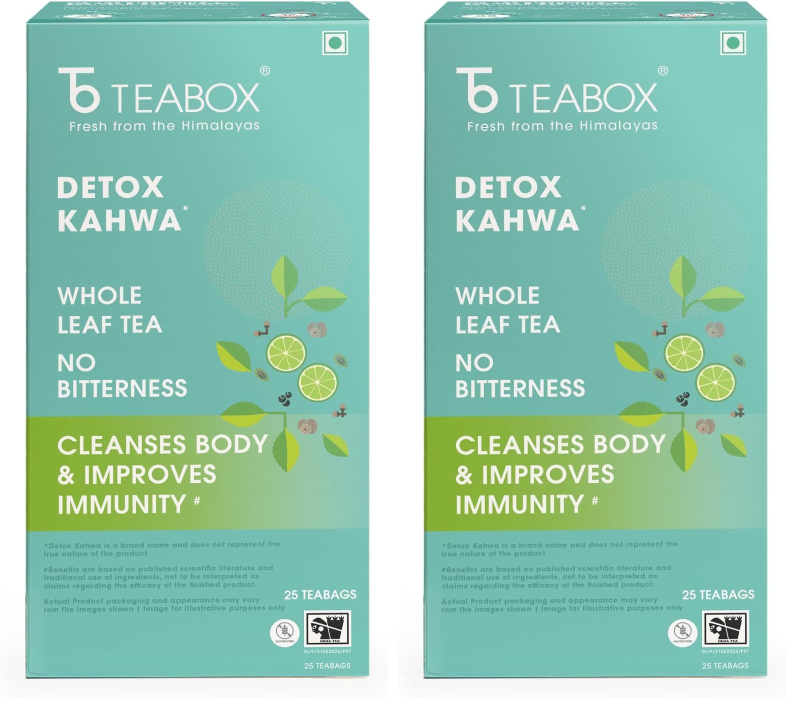 Teabox Fresh Kashmiri Kahwa Saffron (Kesar) Green Tea | 25 Teabags | Green Tea Handblended with Natural Saffron, Almond, Cardamom & Cloves | With Natural Ingredients (Pack of 3) — Amazon image 4