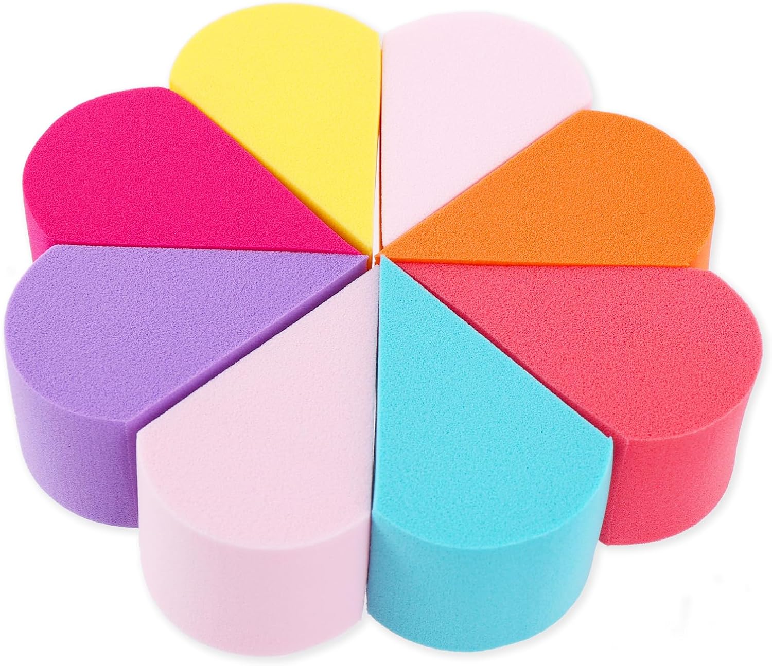 Sibba Lot de 8 Pinceaux éponge de Maquillage pour Fond de Teint Maquillage Du Visage Nez des Yeux Contours Bouffées Couverture Estompage Correcteur Surligneur CréAtions Ensemble D’outils Cosmétiques