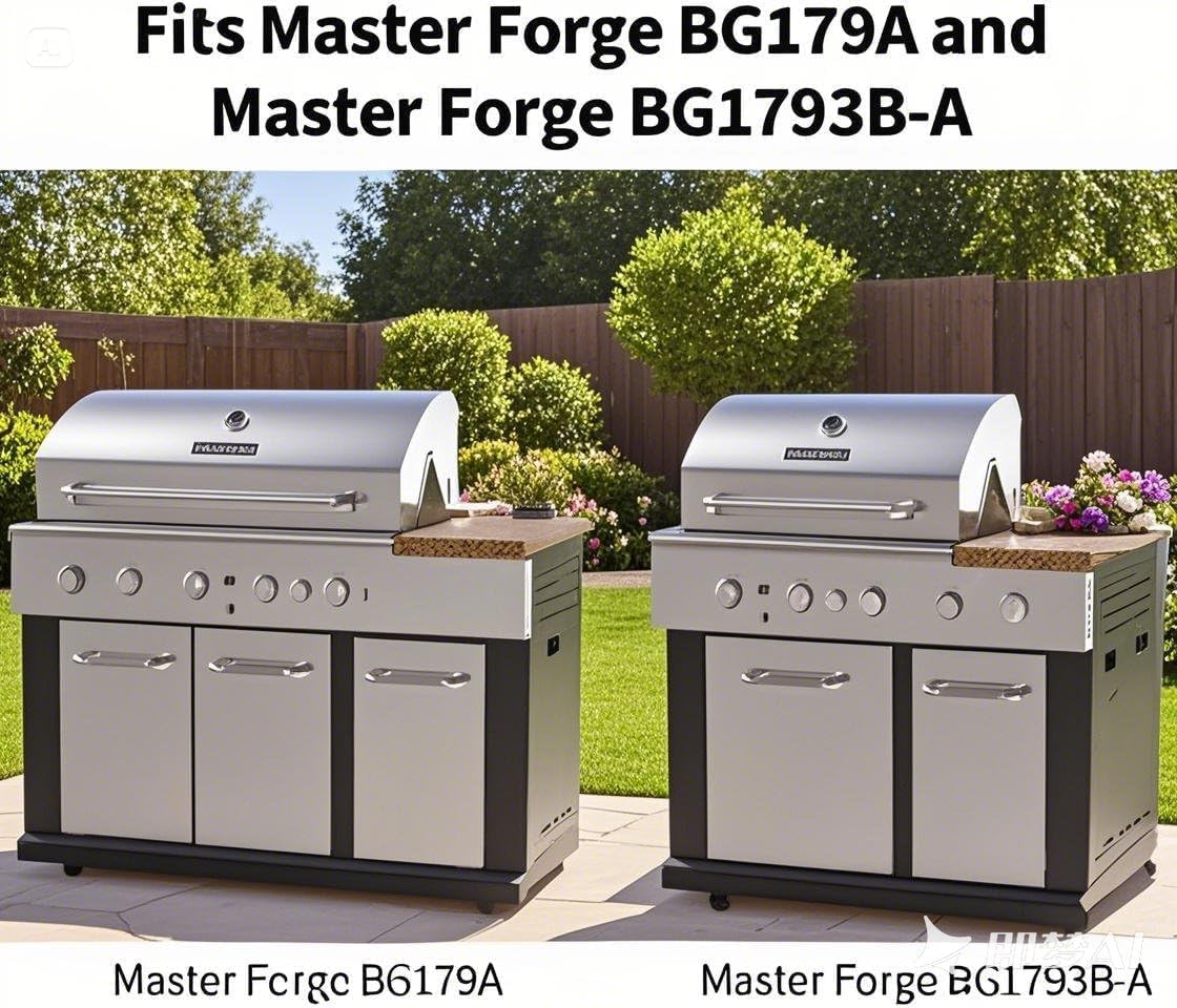 Shengyongh SSBG179A (4-Pack) Stainless Steel Heat Plate and Cast Iron Burner for Master Forge BG179A, BG1793B-A Grill