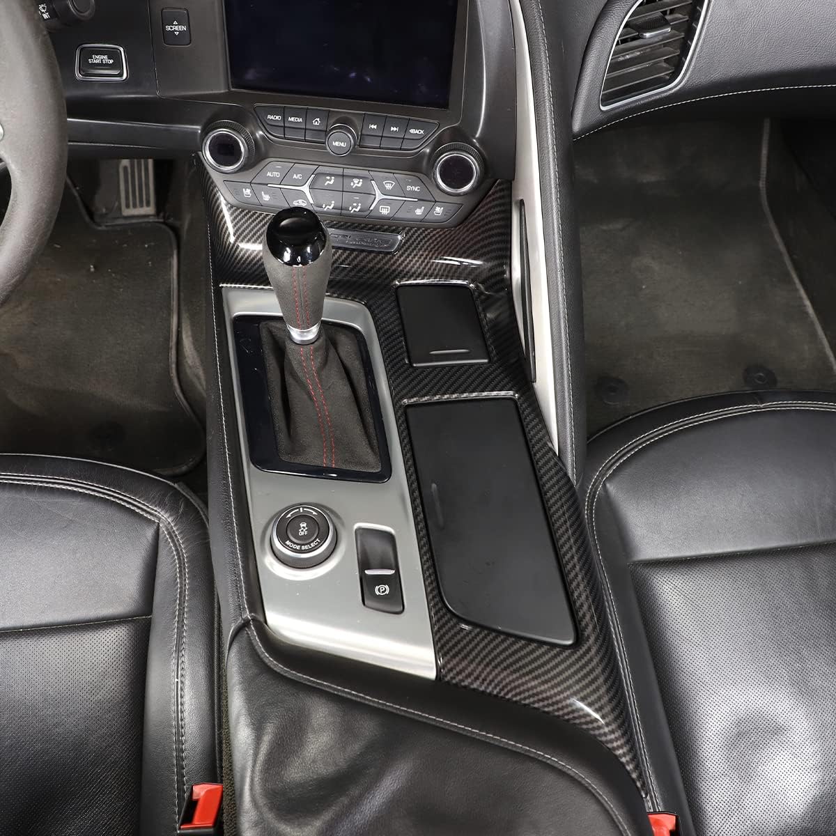 ABS Center Console Gear Shift Panel Frame Trim Fit for Chevrolet Corvette C7 2014-2019 Car Interior Accessories