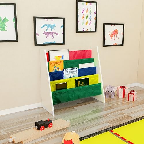 Miniatura 6 de FSC - Estantería ecológica con 4 bolsillos, para el hogar, color blanco