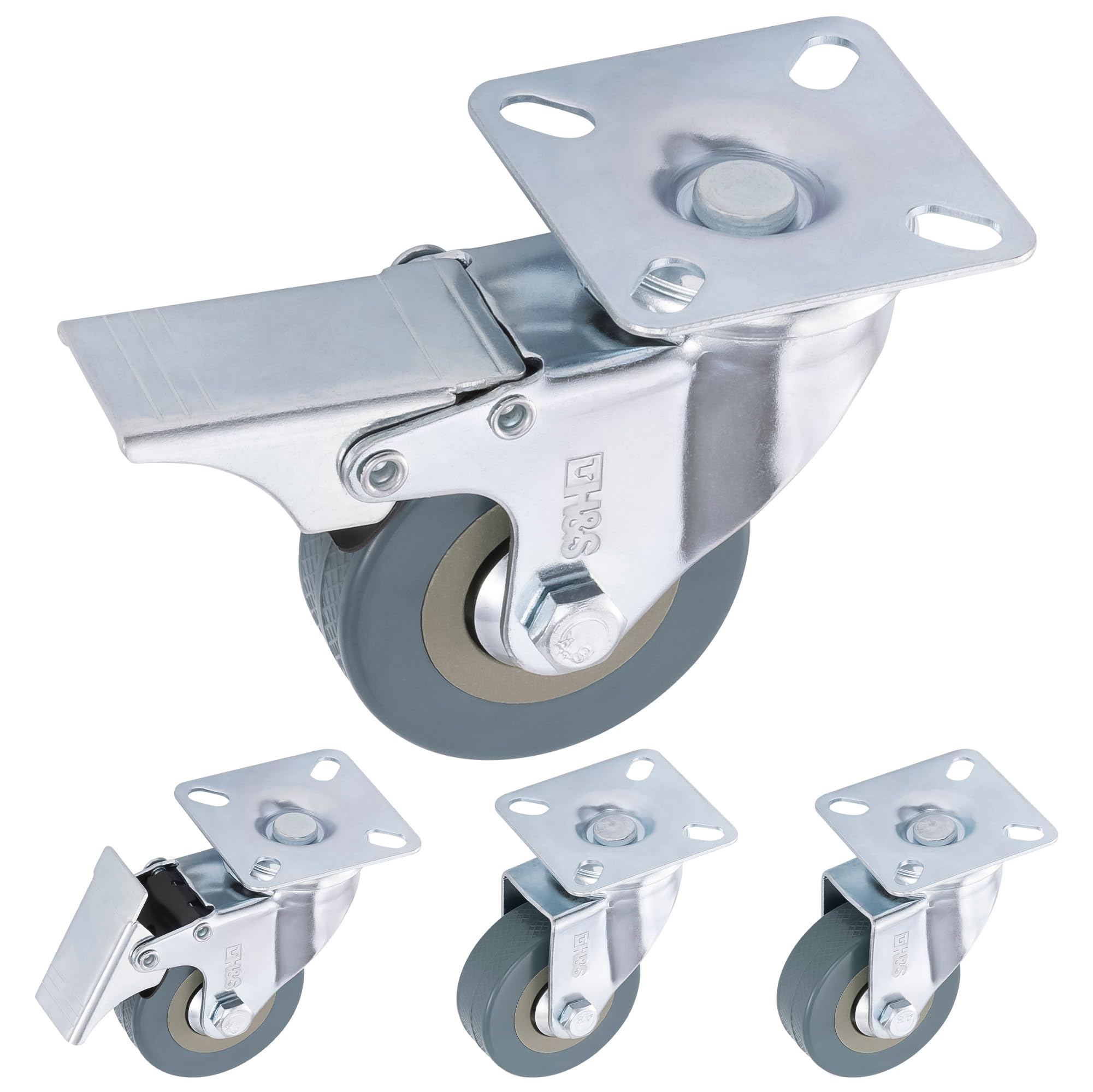 Ruedas para Muebles Pesados 50mm con Freno 4uds