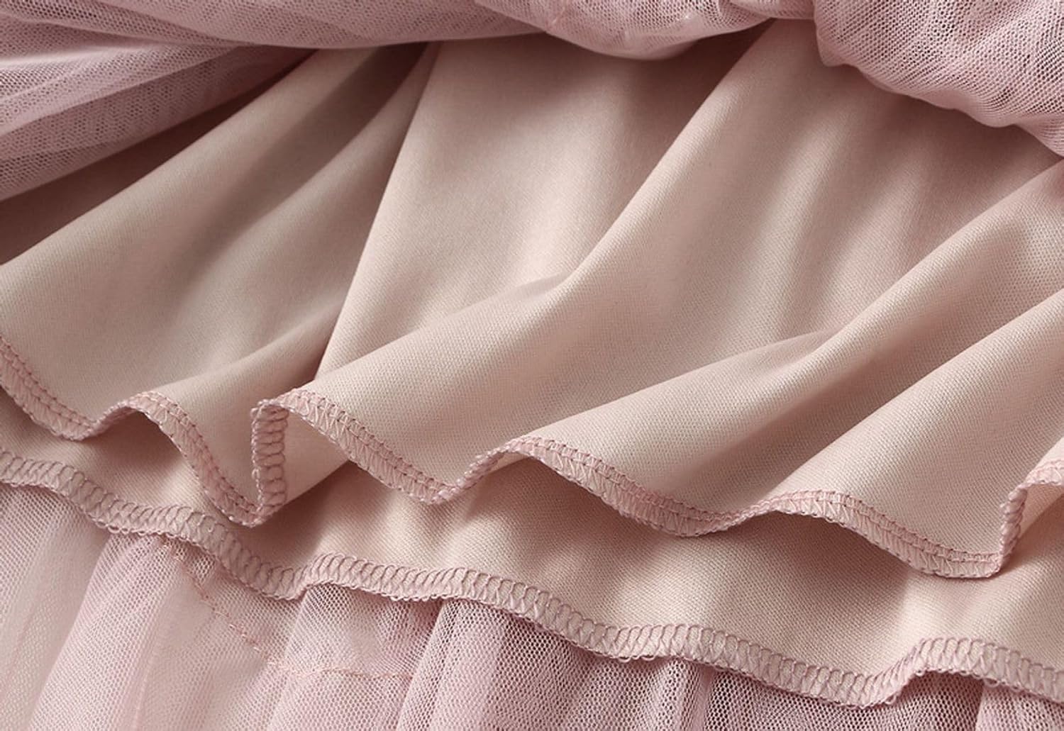 Tulle Skirt for Women Tiered Layered Mesh Fairy Skirts Elastic Waist A Line Midi Tulle Skirt Pleated Cake Skirts - Image 2