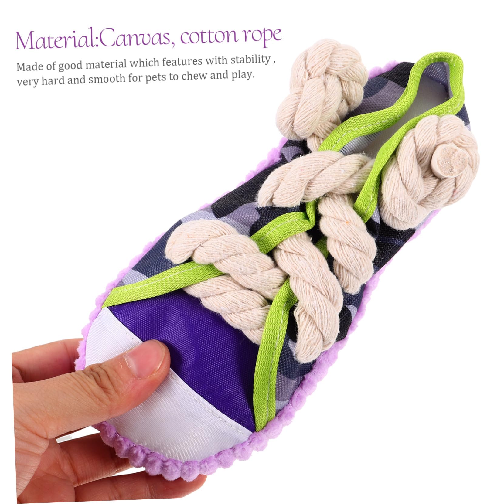 Juguete Hecho de Cuerda de Algodón Forma de Zapato Resistente al Mordisco para Perros y Limpieza Dental y Fácil de Limpiar para Cachorros Pequeños