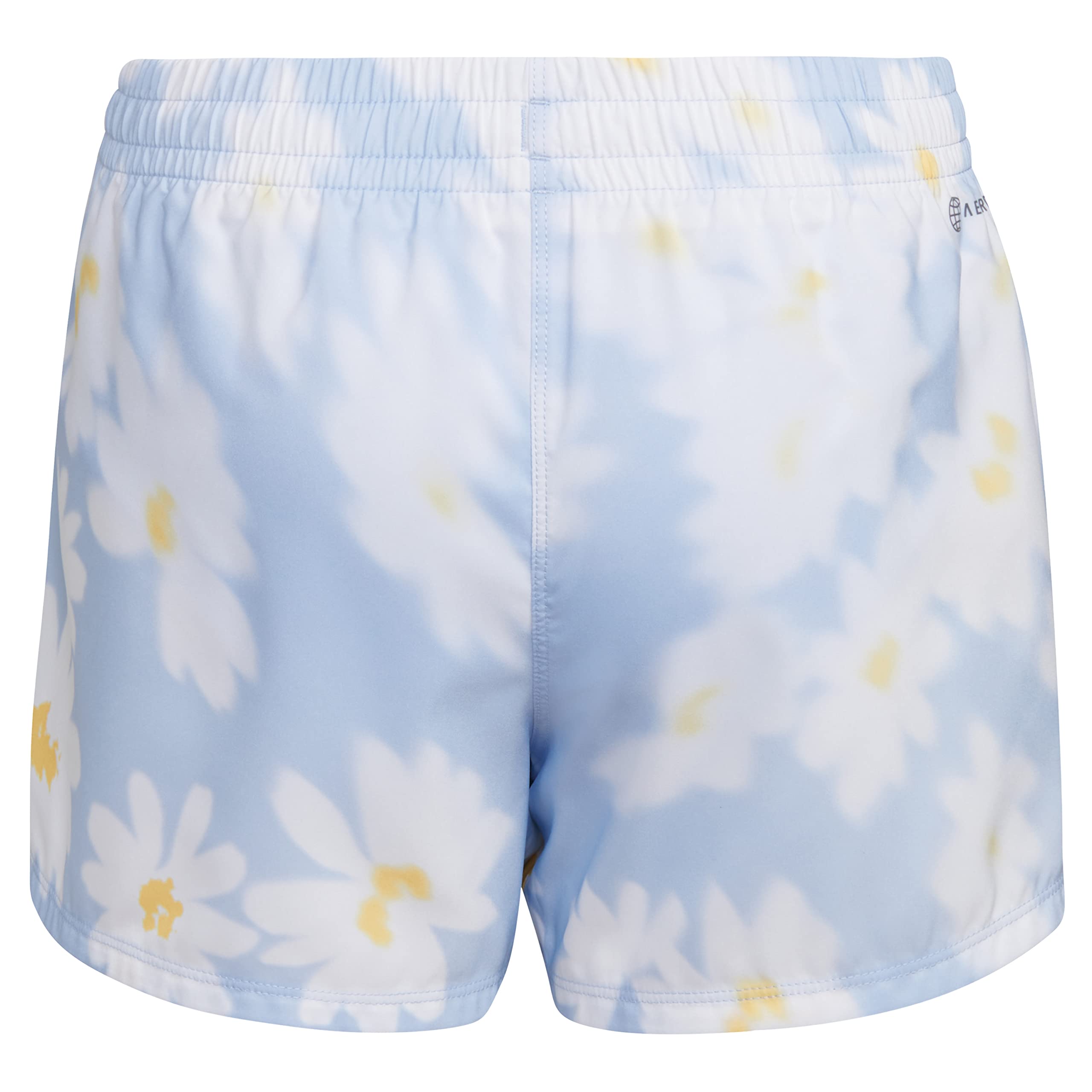 adidas Girls' Little AEROREADY All Over Print Pacer Woven Short, Blue Dawn, 6