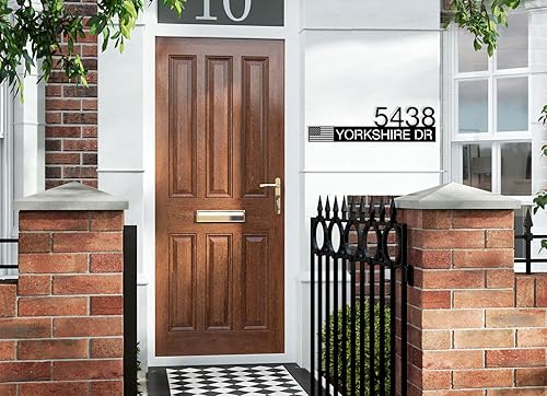 Personalized House Address Numbers Metal Sign Custom Home Street Number Gate Fence or Front Door Plaque Realtor Closing Gift Outdoor Metal Number