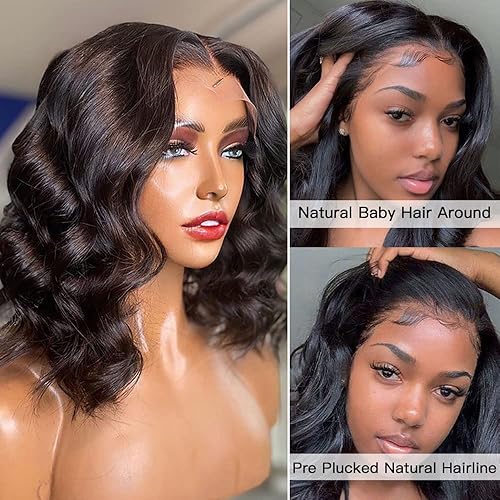 Miniatura 7 de ten chopsticks Peluca de cabello humano brasileño Remy con encaje frontal transparente HD 150 de densidad, sin pegamento, 13 x 6 con encaje frontal