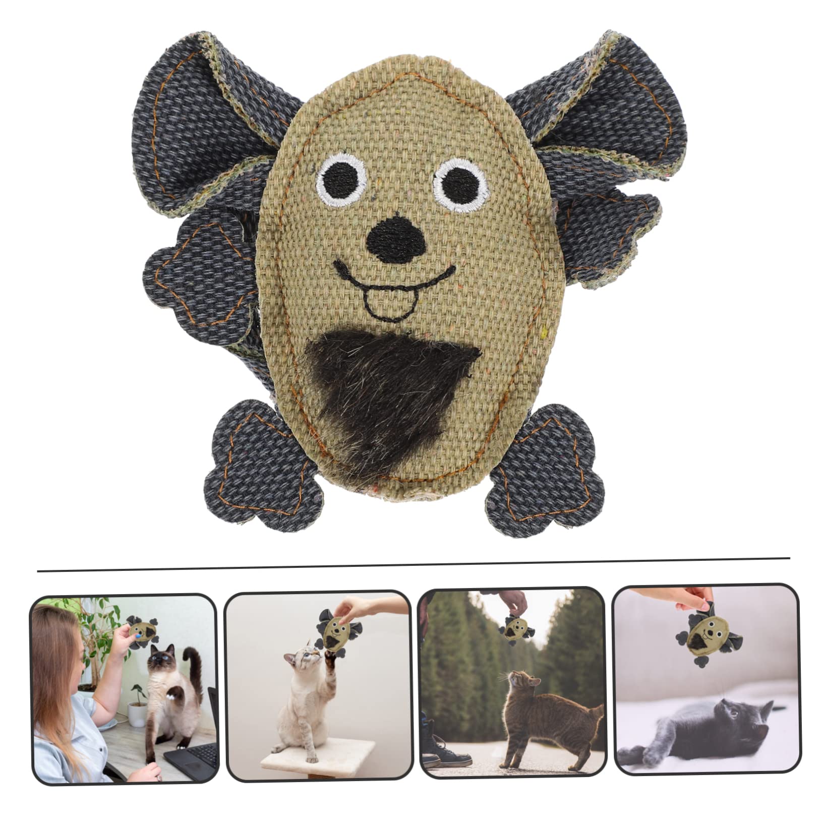 SUPVOX Lot De 5 Jouets Interactifs en Toile pour Chat en Forme De Queue À Mâcher 3 Pièces X 5