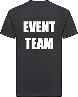 Event Team Printed Black T-Shirt, Event Clothing, Staff Work Wear