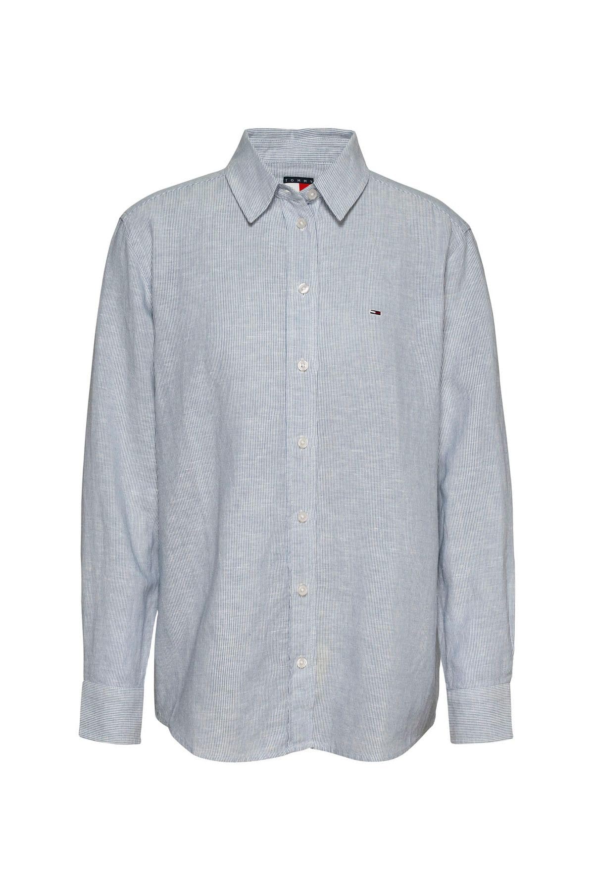 Tommy Jeans Damen Hemd Linen Relaxed Fit