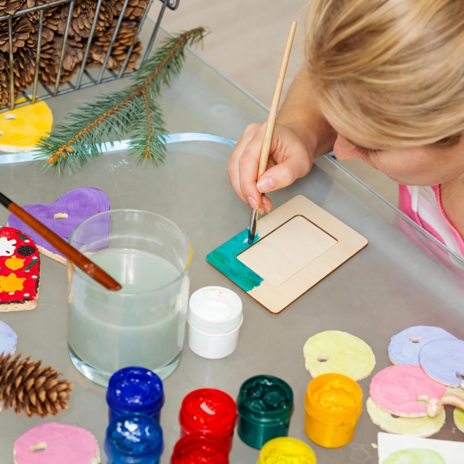 Yalikop 24 Pieces Graduation Wooden Picture Frames for Crafts DIY Wood Craft Picture Frames Bulk for 4 x 6 in Photos Standing Unfinished Wooden Frame for Mother's Day Birthday Party Gifts