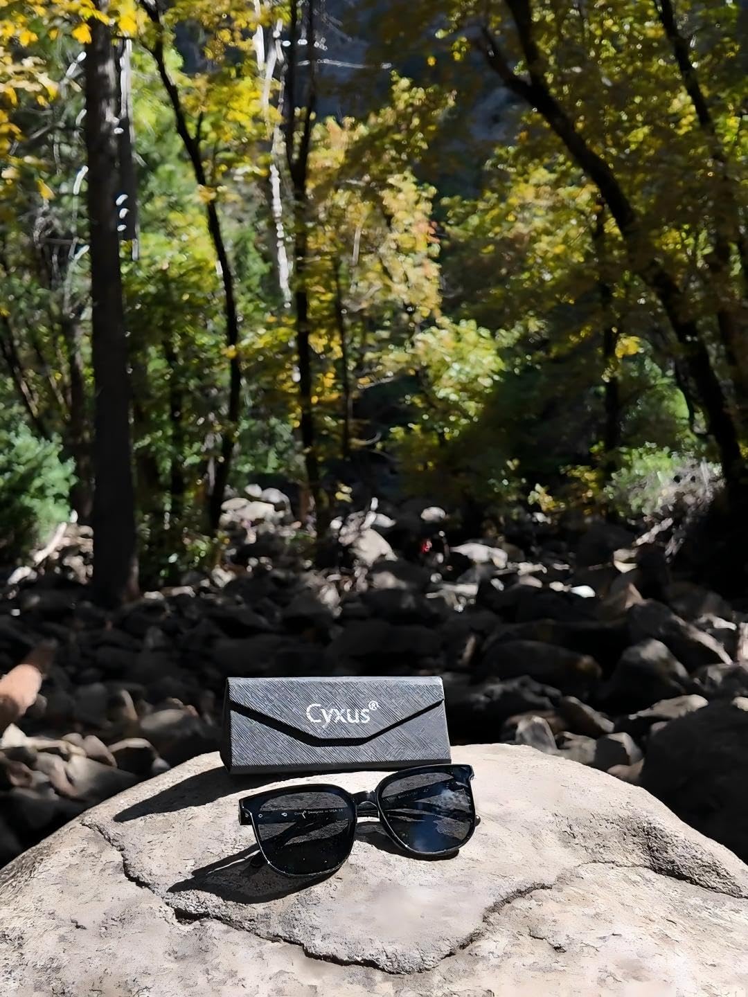 Cyxus Polarized Oversized Square Sunglasses for Women Men UV Protection TR Frame 1711 - Image 2