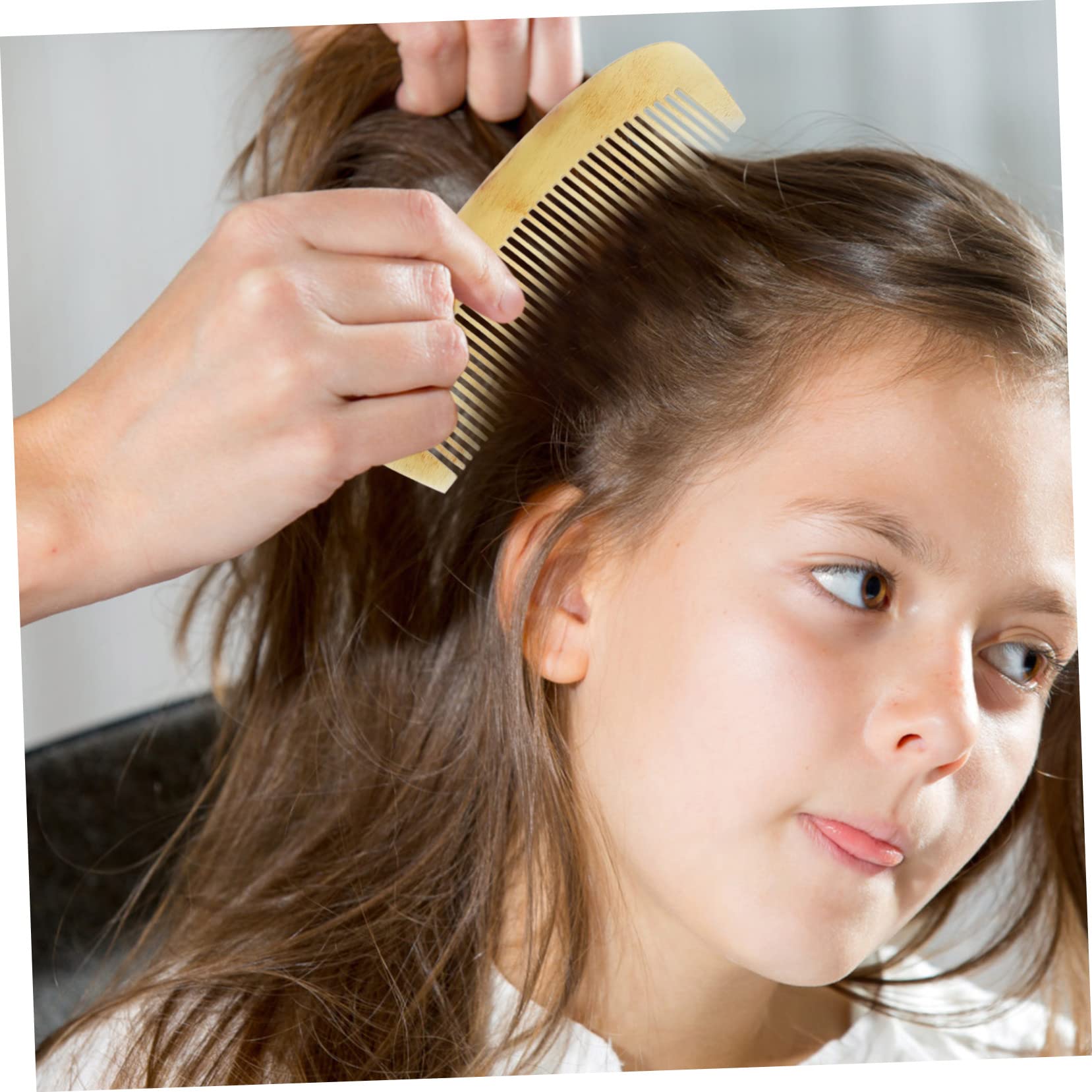 DOITOOL Pettine che Promuove la Circolazione Sanguigna per Donna in Corno Naturale Antistatico Pettine Chioma Ricci Design Raffinato e Cura Chioma Donna