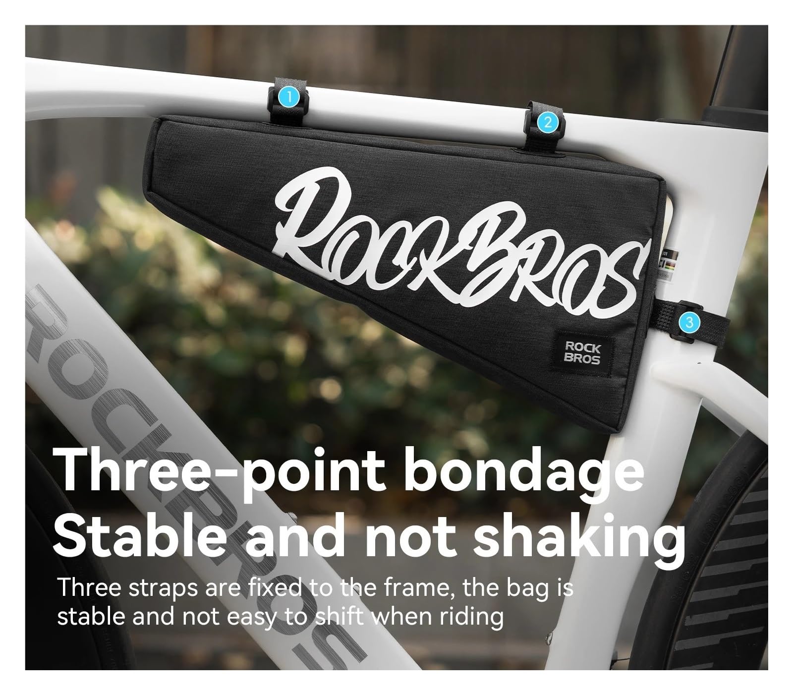 Borsa con telaio triangolare for bicicletta impermeabile da 1 pezzo da 1,9 litri