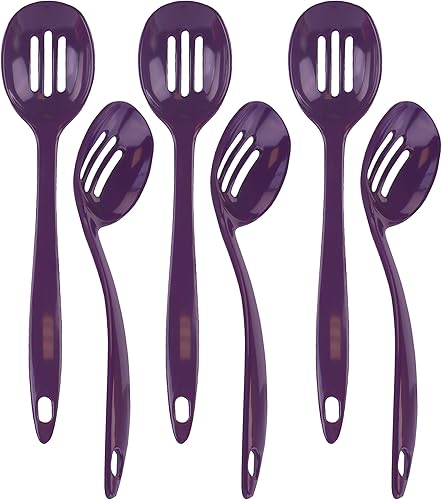 Vista 15 de Reston Lloyd Utensilios de cocina de melamina ranurada de alta calidad con mango ergonómico resistente al calor, plástico duradero sin BPA, 11.5