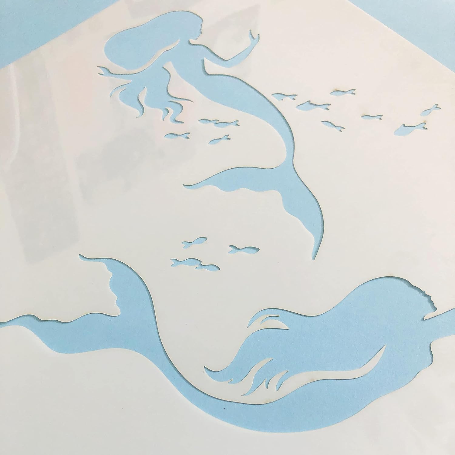 Stencil Stop Mermaids Stencil - Reusable for DIY Projects, Painting, Drawing, Crafts - 14 Mil Mylar Plastic (15.75 x 18 inches)