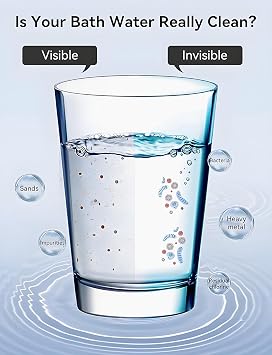 Shower Head, Filter Shower Head High Pressure 5 Spray Modes Handheld, Universal Fit for Hard Water, Water Saving, Increases Pressure, Powerful Filtered Showerhead
