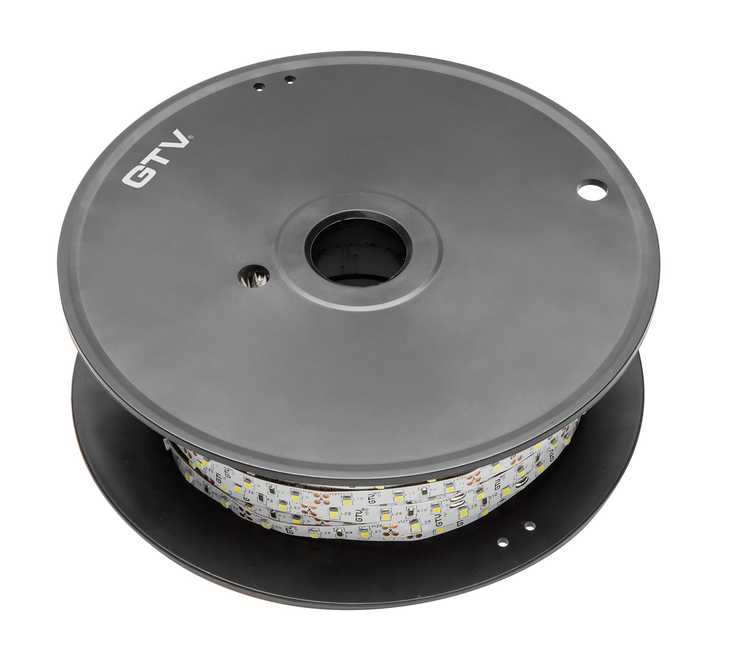 GTV LED Streifen 50m Rolle FLASH 5630, 60 LEDsm, Dimmbar, alle 5cm teilbar, 12V, 1750 lmm, 10mm breit, Neutralweiß 4000K für Möbel Küche