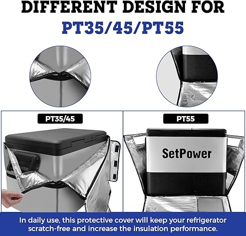 Miniatura 3 de Setpower Cubierta protectora aislada de 55L para refrigerador de coche PT55, cubierta de refrigerador portátil de 12 voltios