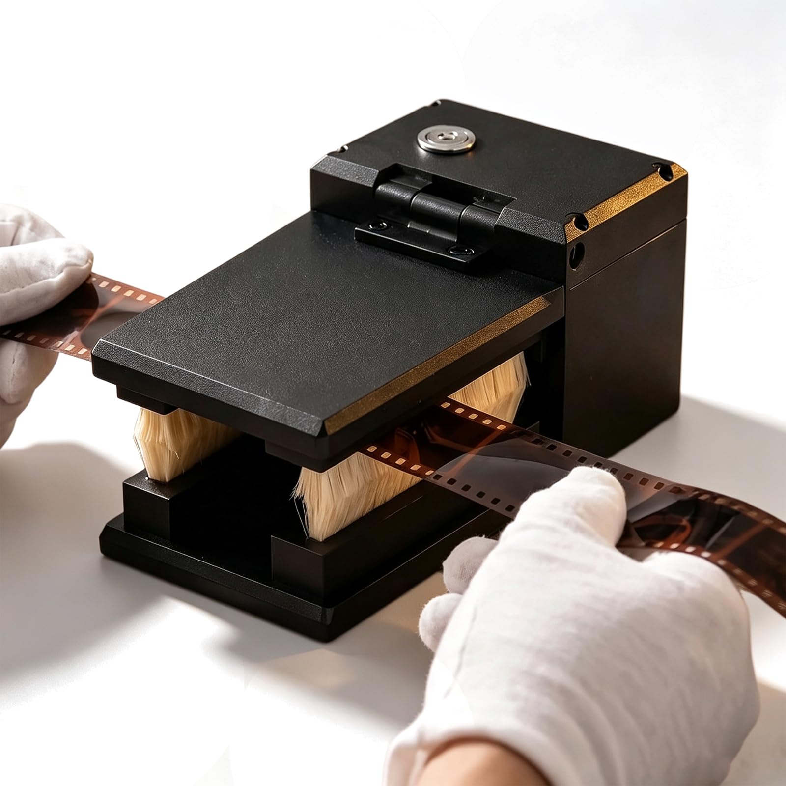Limpiador eléctrico antiestático para Negativos de película 135/120, con eliminador de estática por Plasma y presión Ajustable, para Diapositivas.