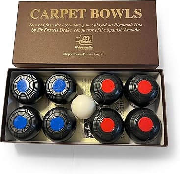 Thorness DRAKES CARPET BOWLS | Indoor bowls set | Bowls game for adults and children | CARPET BOWLS GIFT | French boules set | Each bowl is 2 inches in diameter.