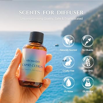 AROMADD Capri Citrus Diffuser Oil Refill, Volcano-Inspired, 3.38 Fl Oz