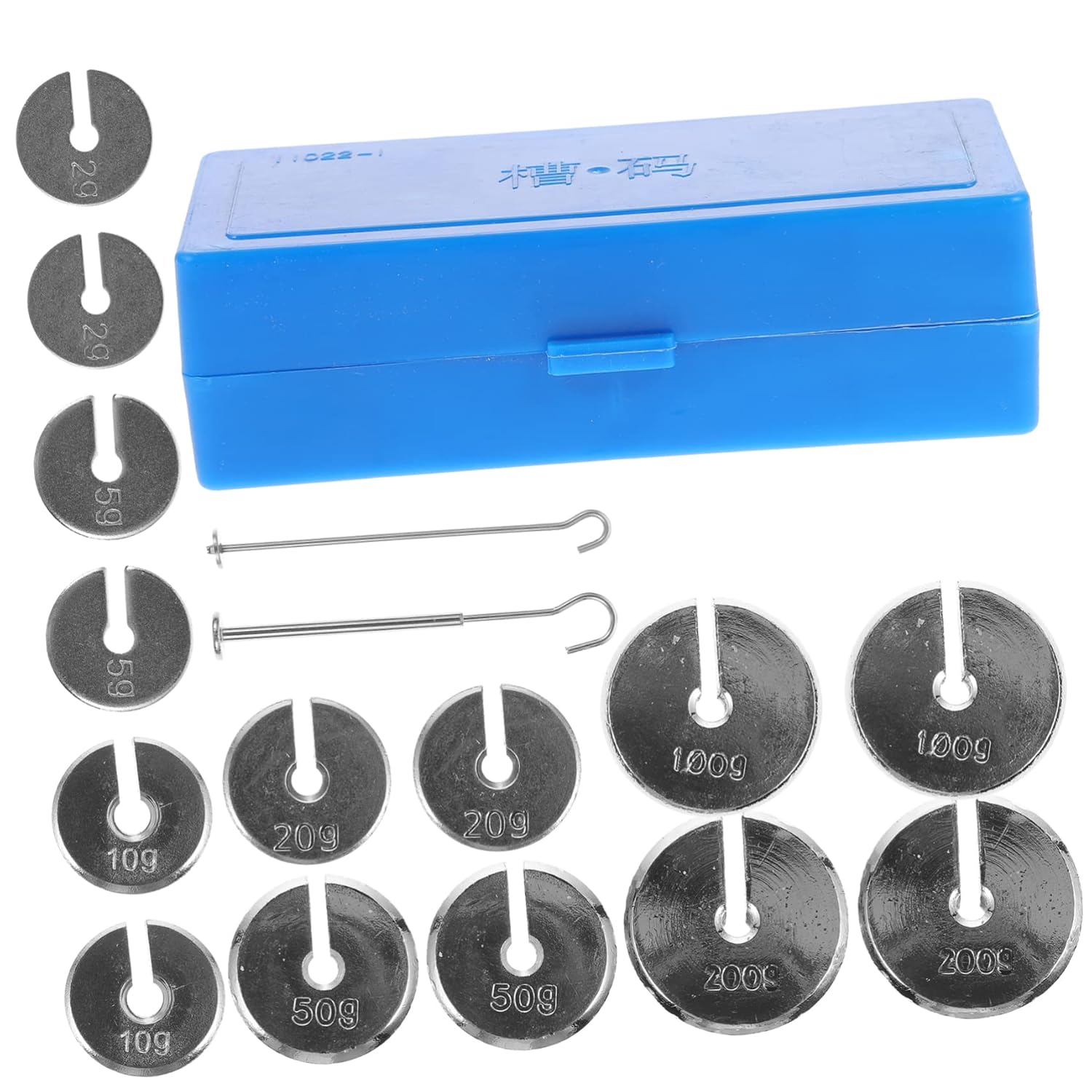 Laboratory Steel Slotted Mass Slotted Mass Weights for Experiment Hanging Weights Hook for Scale Grams