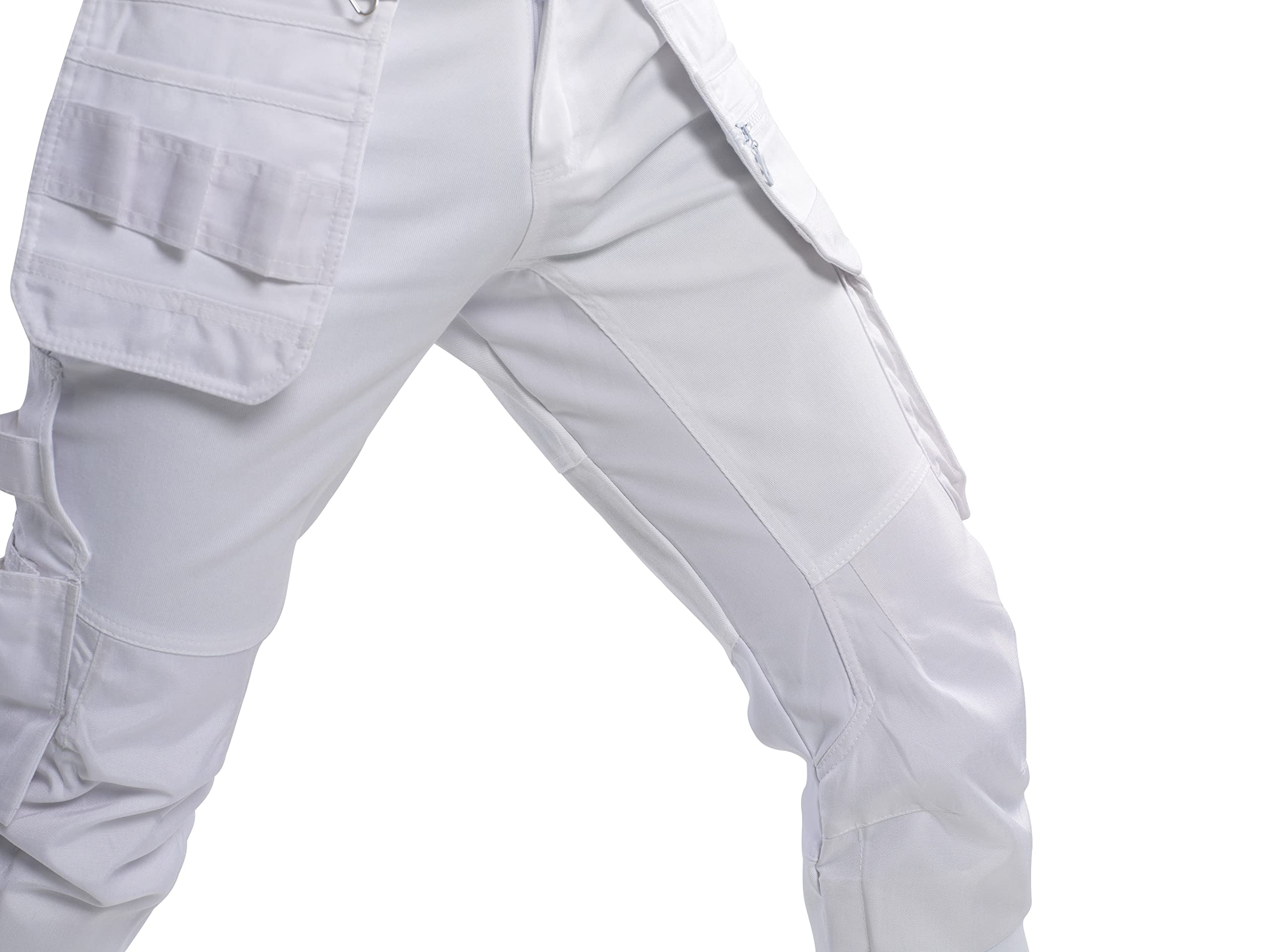Bitco BTC16W Pantalones de Pintor elásticos Pantalones de Trabajo para Hombres - Bolsillos para Rodilleras repelentes al Agua y al Aceite Reforzados con Cordura®