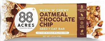 88 Acres, Bar Seed And Oat Oatmeal Chocolate Chip, 1.6 Ounce