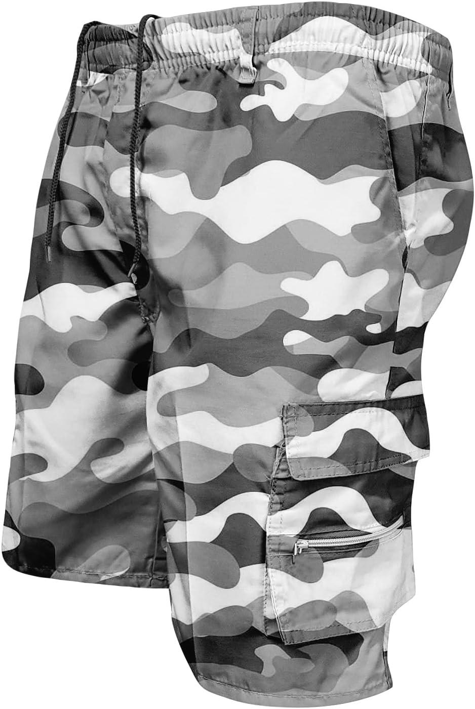 FQZWONG Men Shorts Summer Hiking Pants Fashion Sport Trousers Casual Gym Shorts Drawstring Stretch Short Pant with Pocket