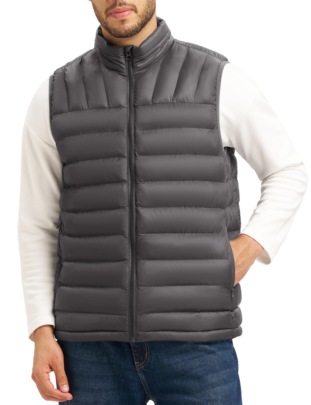 Rdruko Packbare Steppweste Herren Weste Leichte Pufferweste Ärmellose Jacke