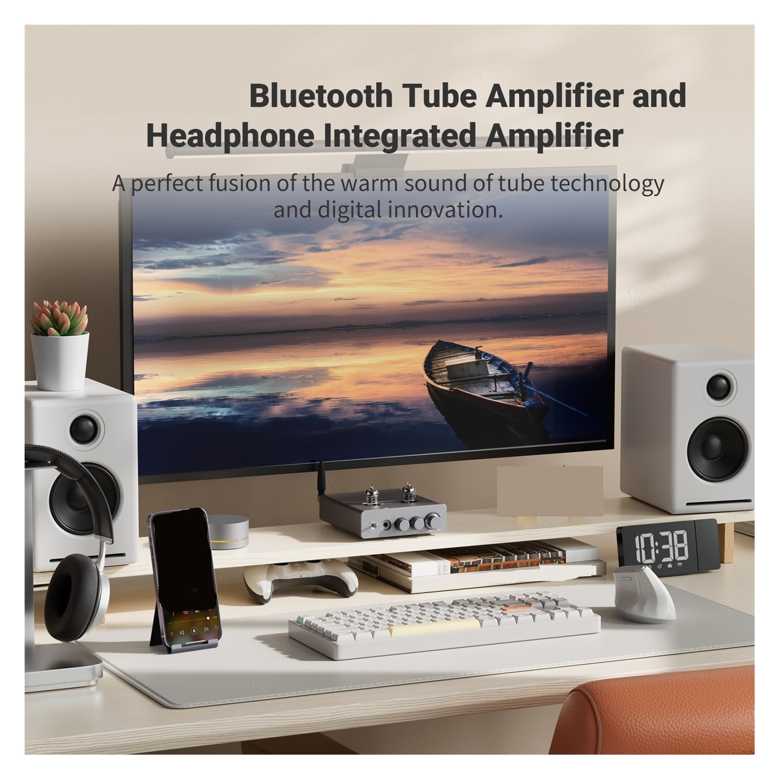 Wzmacniacz lampowy Bluetooth 300 W, zintegrowany wzmacniacz stereo do głośników kina domowego Do kina domowego
