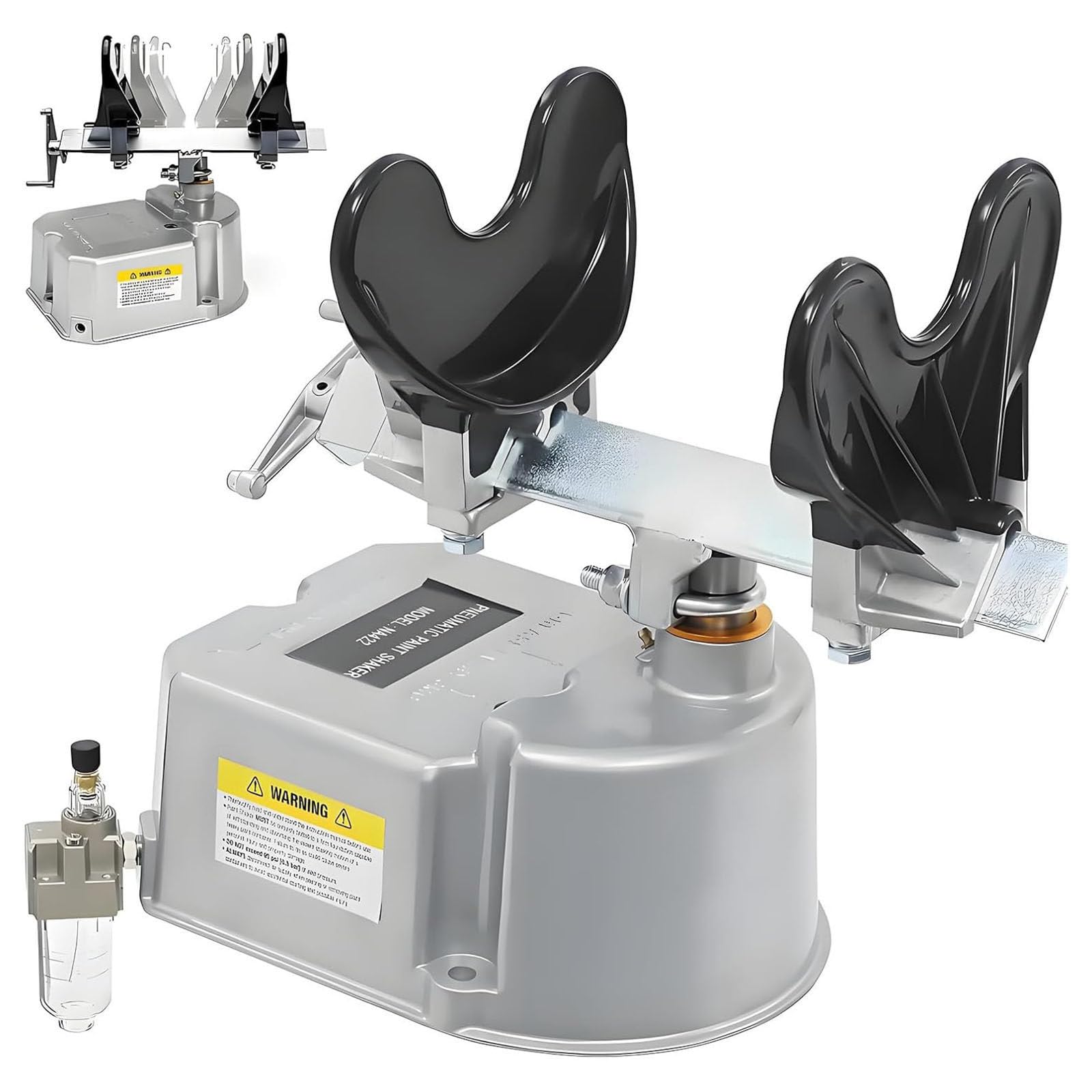 Máquina mezcladora de pintura, oscilación 0-500 veces/min, abrazadera ajustable, 15 minutos/cubo, para mezcla de revestimiento de pintura de 1 a 5 litros