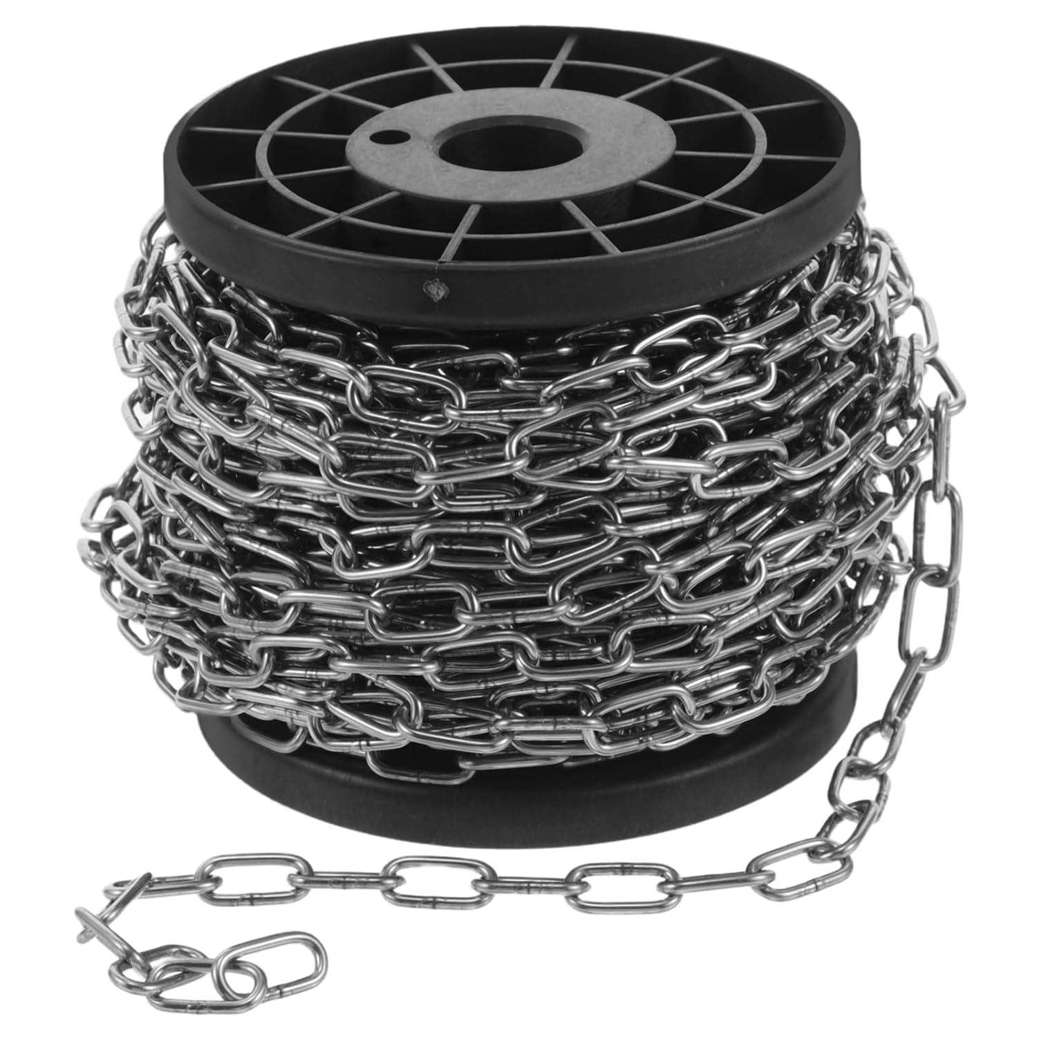 HEALLILY 1roll Stainless Steel Utility Chain Versatile Hanging for Home Camping Outdoor Use Strong Lightweight Metal Chain for Lanterns Ropes More