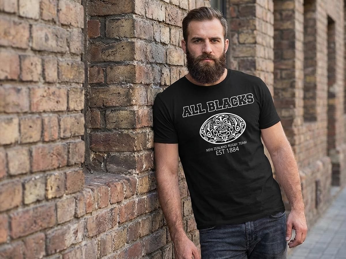 Męska koszulka Rugby All Blacks z reprezentacji Nowej Zelandii w rugby. Casual Wear