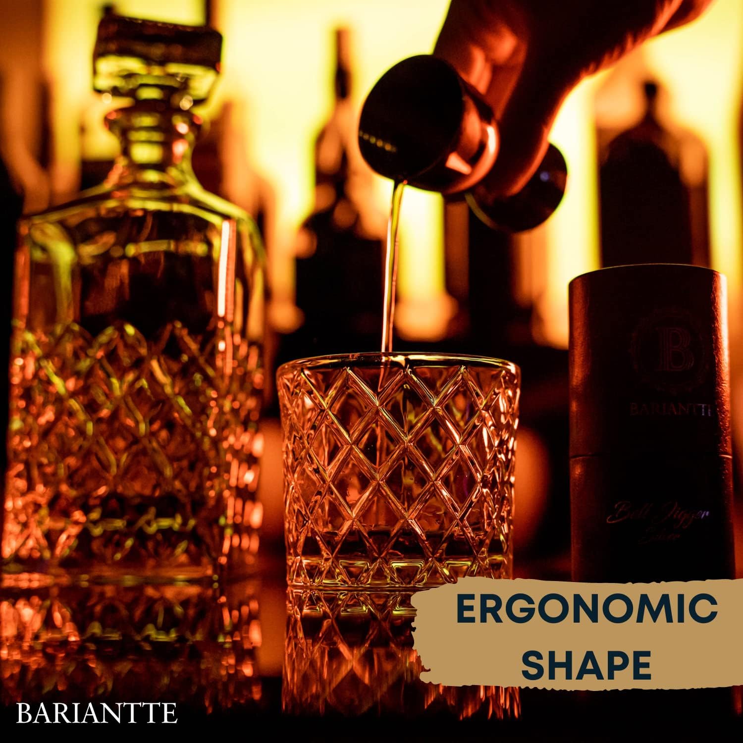 BARIANTTE Silver Bell Double Jigger - Premium Cocktail Measure, 2 oz & 1 oz, Mirror Finish Bar Jigger - Image 5