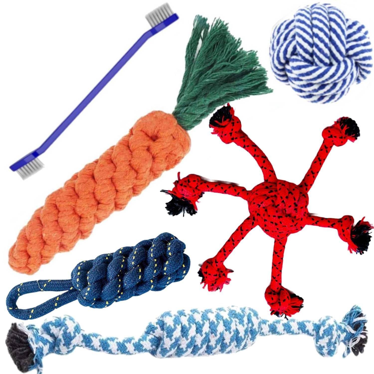 YOUHAVEDEAL Toys for Puppies + Toys for Small to Medium Dogs Teeth Cleaning Chew Toys, Puppy Teething Toys Including Puppy Chews & Rope Dog Toys - Color May Vary (B0CGJ84RRN) Amazon Price History, Amazon Price Tracker