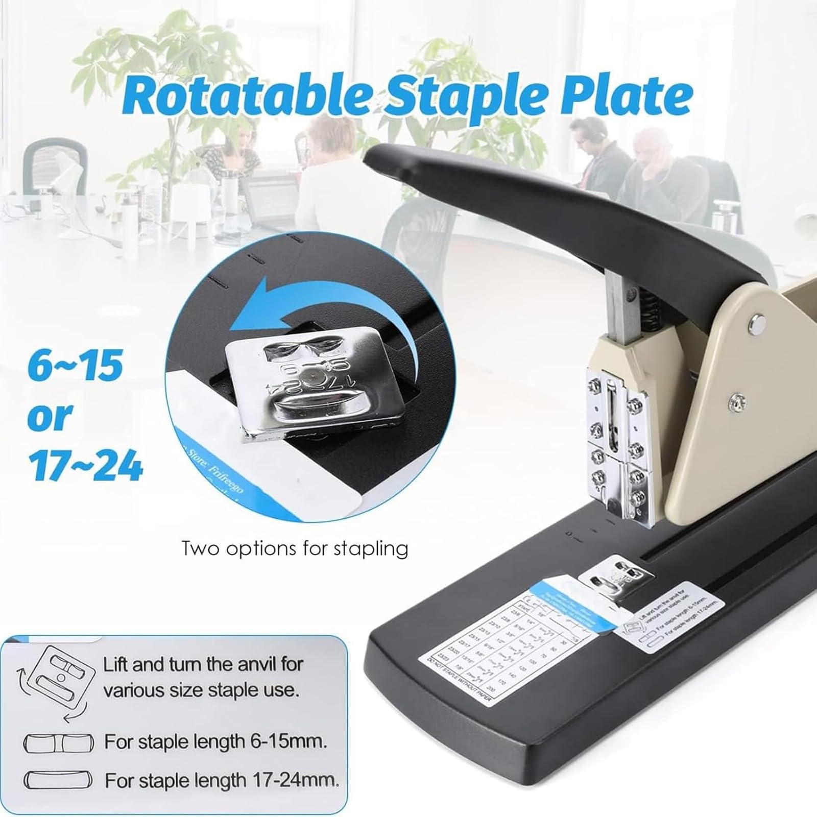 Cucitrice a braccio lungo, capacità 210 fogli, gola profonda 25 cm, guida per carta regolabile, ideale per compiti, progetti artigianali, piani di lezione e rapporti
