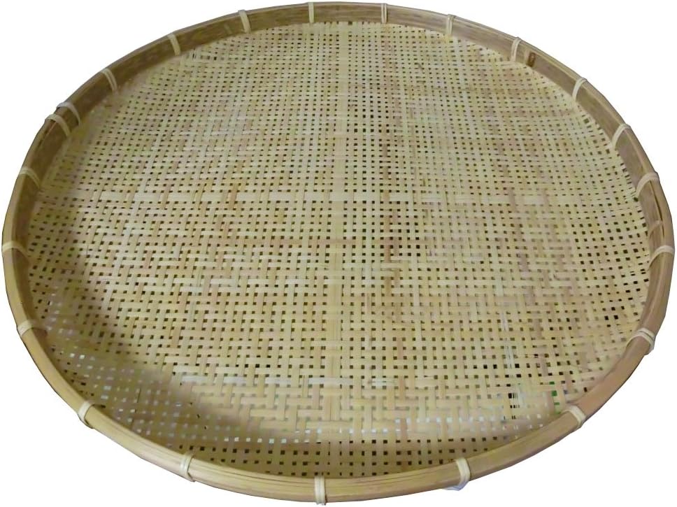 Large Size Bamboo Japanese Basket Zaru Dish Plate for Umeboshi (19 IN)