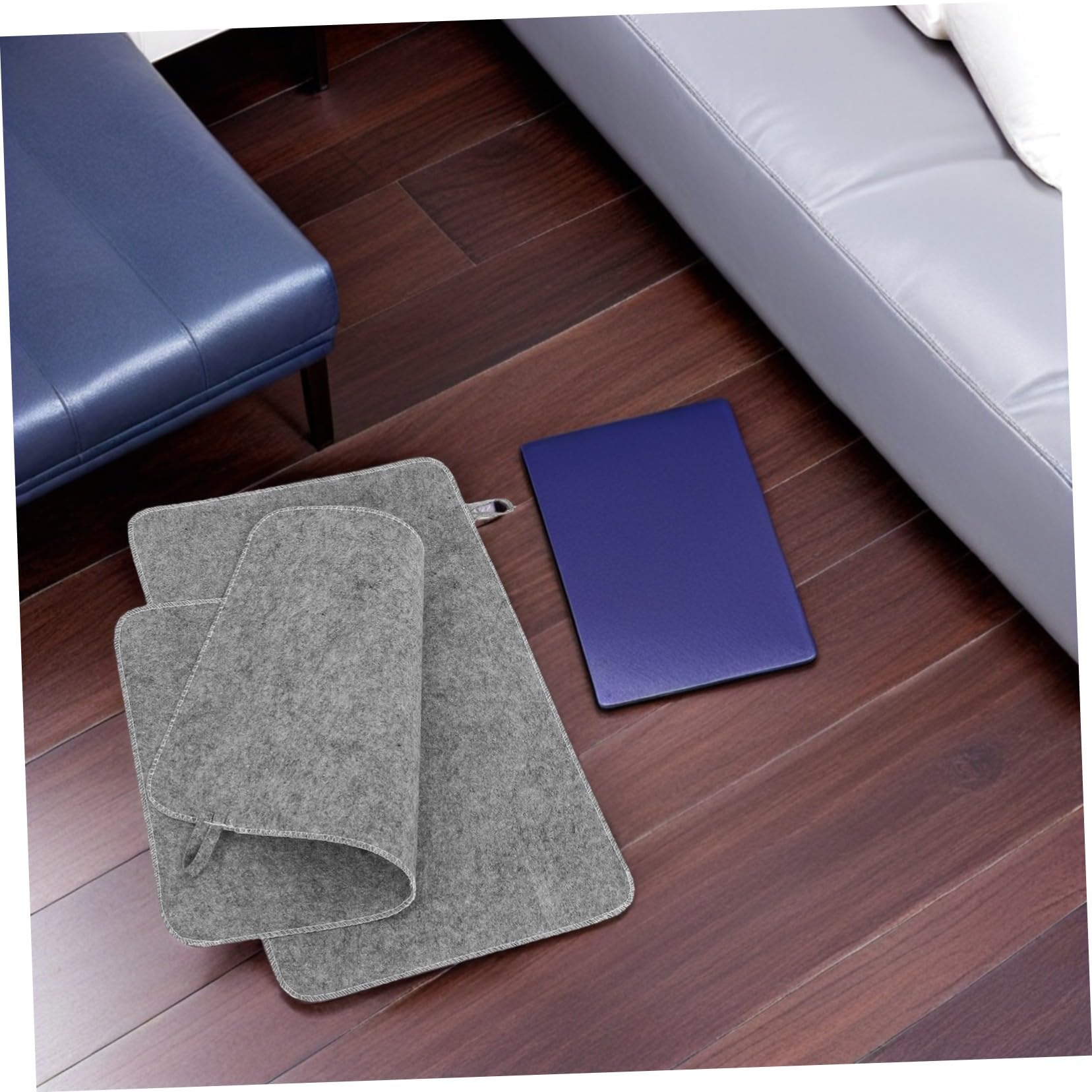 TOYANDONA 5 Alfombrillas Absorbentes De Agua para Sauna De Vapor para Baño De Fieltro Color Gris