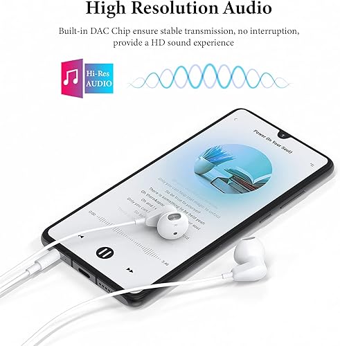 Miniatura 2 de Auriculares con cable para Samsung Galaxy A15 A14 A13 A12 A11 A20 S9, auriculares con cable de 0.138 in con micrófono, auriculares estéreo de alta