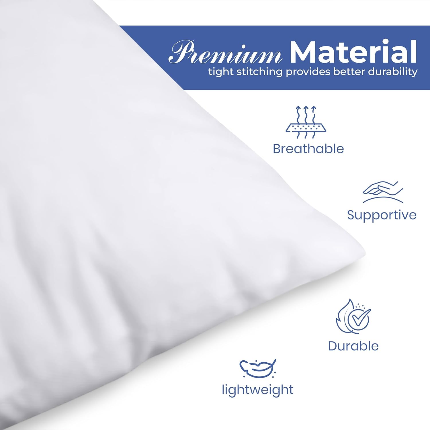 Utopia Bedding Throw Pillows (Set of 1, White) – 14 x 22 Inches Down Alternative Pillows for Bed, Sofa, and Couch - Fluffy Decorative Stuffer Pillow for Indoors & Outdoors - Image 5